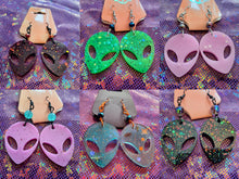 Load image into Gallery viewer, Scary Aliens Earrings
