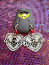Load image into Gallery viewer, Vampire Heart Earrings