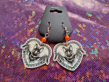 Load image into Gallery viewer, Vampire Heart Earrings