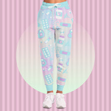 Load image into Gallery viewer, Take Yer Pills Joggers- Pastel Rainbow