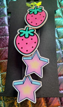 Load image into Gallery viewer, Strawberry Star Barrette Set