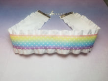 Load image into Gallery viewer, Rainbows Everywhere Choker- White
