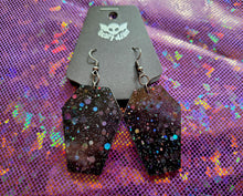 Load image into Gallery viewer, Coffin Earrings- Black