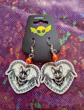 Load image into Gallery viewer, Vampire Heart Earrings