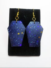 Load image into Gallery viewer, Coffin Earrings- Navy