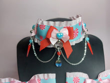 Load image into Gallery viewer, Peppermint Candy Collar and Bow Set