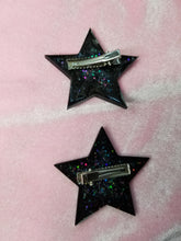 Load image into Gallery viewer, Star Barrette Set- Black