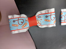 Load image into Gallery viewer, Let's Play Doctor Collar and Bow Set
