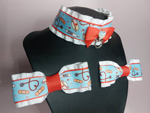 Load image into Gallery viewer, Let's Play Doctor Collar and Bow Set