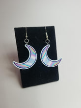 Load image into Gallery viewer, Holo-Ween Moon Earrings
