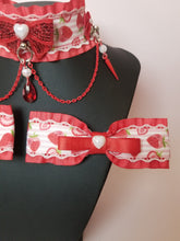 Load image into Gallery viewer, Strawberry Girl Collar and Bow Set