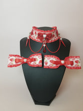 Load image into Gallery viewer, Strawberry Girl Collar and Bow Set