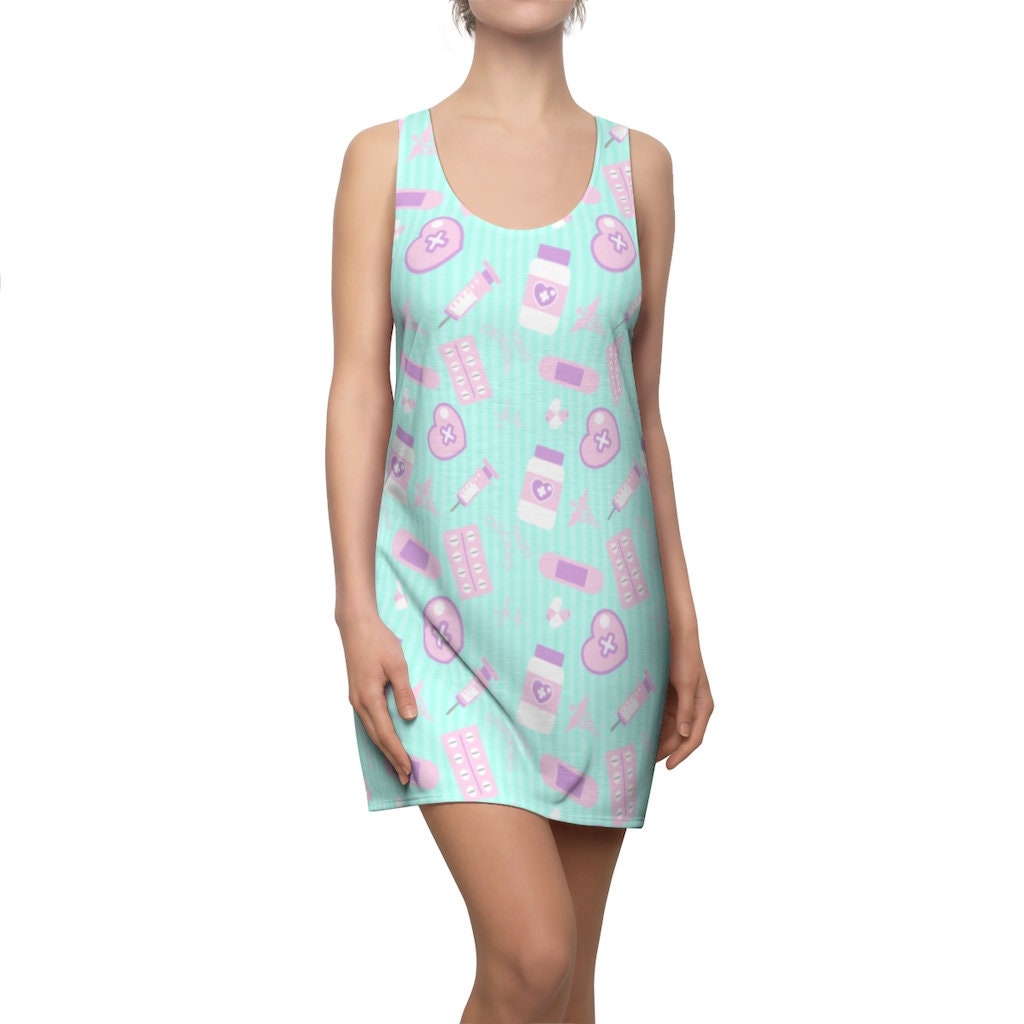 Take Yer Pills Racerback Dress- Mint