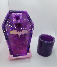 Load image into Gallery viewer, Purple Bat Coffin Dab Tray Set
