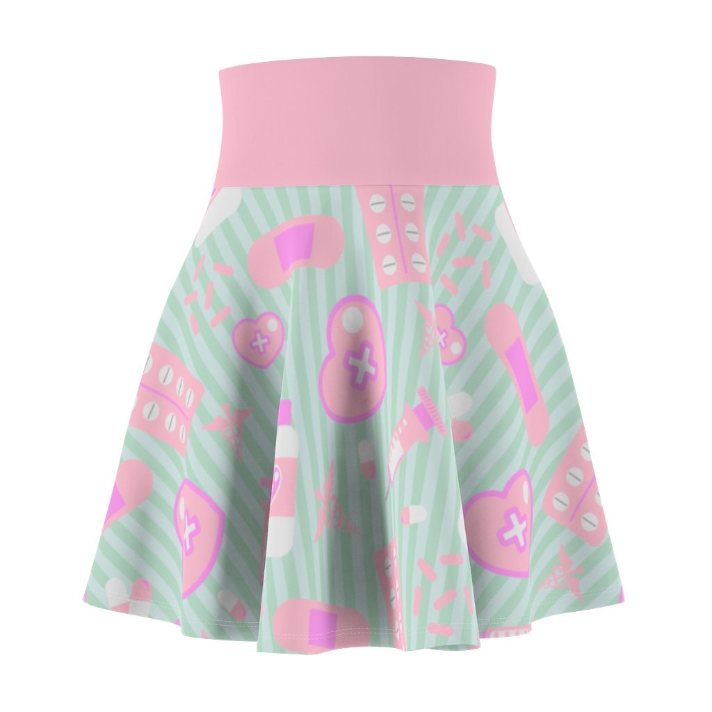 Take Yer Pills Skater Skirt- Mint