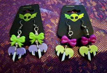 Load image into Gallery viewer, Slime Time Heart Earrings
