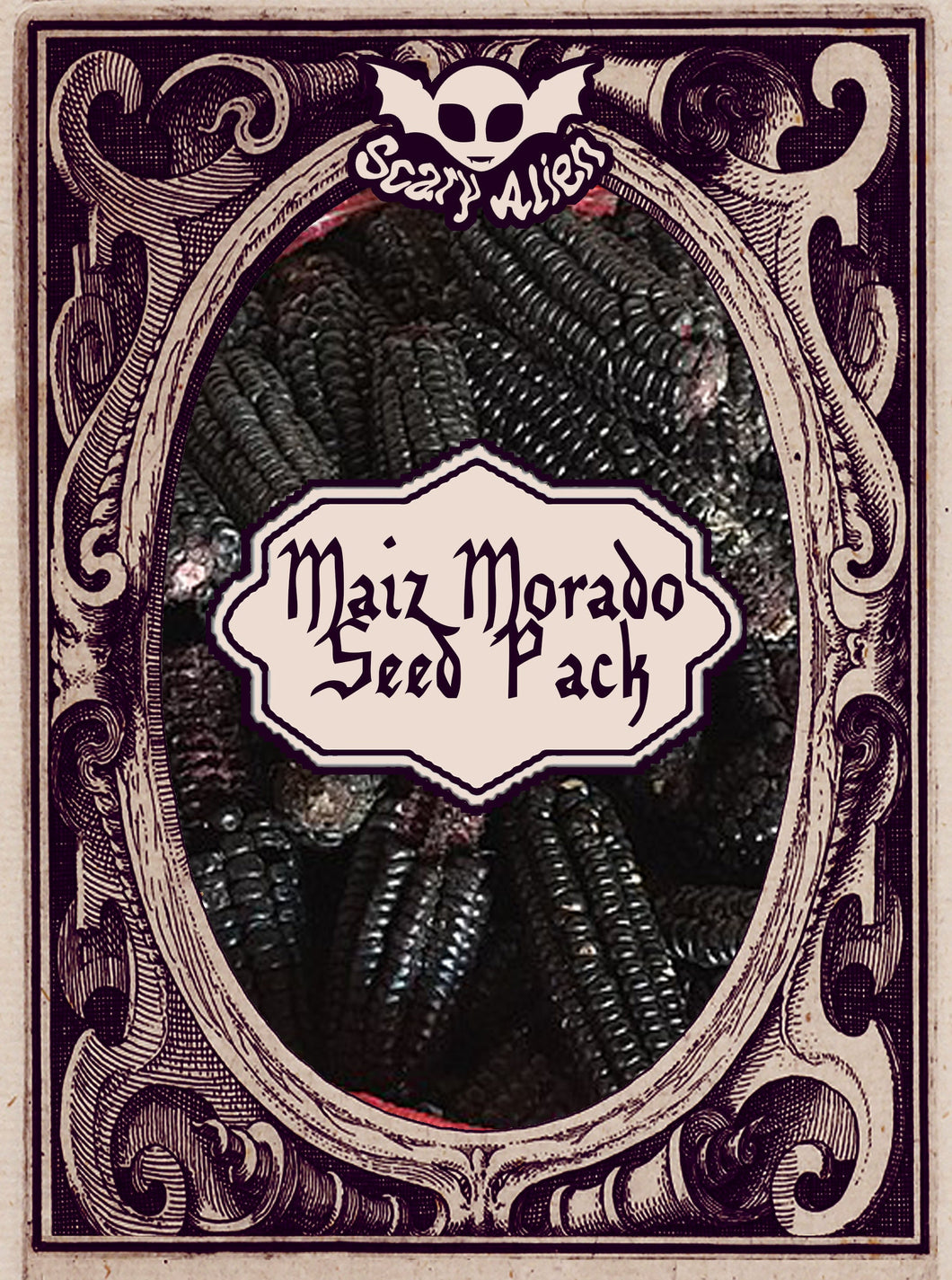 Purple Corn Maiz Morado Goth Garden Seeds Pack