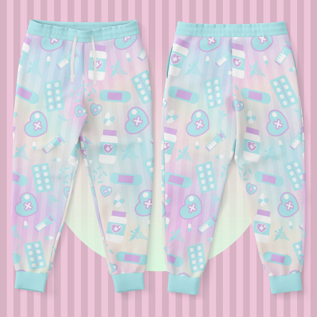 Take Yer Pills Joggers- Pastel Rainbow