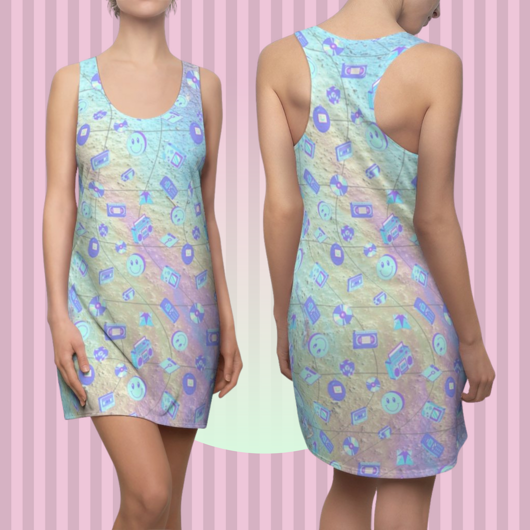 90s Bitch Racerback Tank Dress Scary Aliens