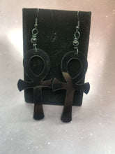 Load image into Gallery viewer, Ankh Earrings - Nu Goth Jewelry Witchy Jewelry Lesbian Earrings - Lightweight Earrings - Trad Goth Birthday Gift - Spooky Death Rock Earring Scary Aliens
