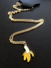 Load image into Gallery viewer, Banana Enamel Charm Necklace Scary Aliens
