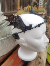 Load image into Gallery viewer, Bat Wings Tiara - Vampirina Kawaii Magical Girl Cosplay - Demon Headband Crown - Devil Halloween Costume Jewelry  Black Wing Headpiece Anime Scary Aliens
