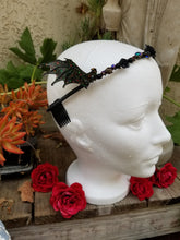 Load image into Gallery viewer, Bat Wings Tiara - Vampirina Kawaii Magical Girl Cosplay - Demon Headband Crown - Devil Halloween Costume Jewelry - Black Wing Headpiece Scary Aliens
