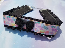 Load image into Gallery viewer, Black Jellybean Ribbon Choker (Available With or Without Center Bow) Scary Aliens
