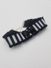 Load image into Gallery viewer, Black Stripe Striped Ribbon Choker (Available With or Without Center Bow) Scary Aliens
