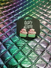 Load image into Gallery viewer, Cupcake Stud Lolita Earrings- Kawaii Earrings - Lolita Jewelry Minature Food Earrings Studs Scary Aliens
