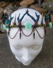 Load image into Gallery viewer, Forest Queen Antler Tiara Scary Aliens
