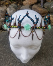 Load image into Gallery viewer, Forest Queen Antler Tiara Scary Aliens
