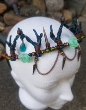 Load image into Gallery viewer, Forest Queen Antler Tiara Scary Aliens
