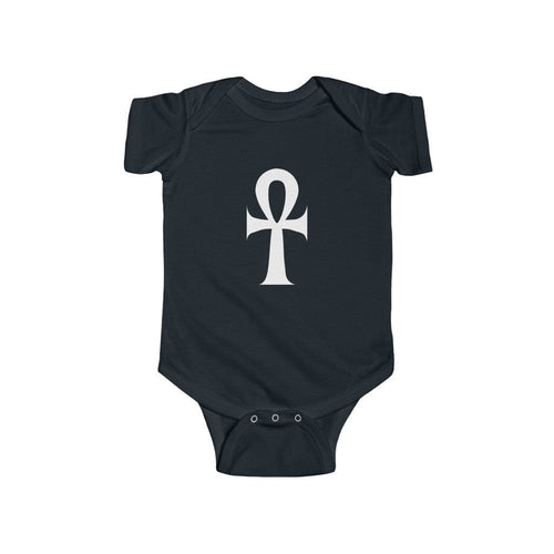 Goth Baby Ankh Fine Jersey Infant Bodysuit- Soft Comfy Baby Onesie- Spooky Goth Baby Scary Aliens