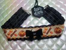 Load image into Gallery viewer, Halloween Candy Ribbon Choker (Available With or Without Center Bow) Scary Aliens
