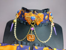 Load image into Gallery viewer, Halloween Luxury BDSM Collar and Bow Set Scary Aliens
