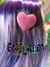 Load image into Gallery viewer, Jumbo Pink Stars Barrettes Set Scary Aliens
