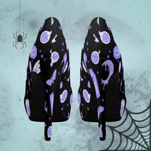 Load image into Gallery viewer, Pastel Goth High Heels- Black/Purple Scary Aliens
