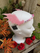 Load image into Gallery viewer, Pastel Pink Bat Wings Tiara - Kawaii Magical Girl Cosplay - Demon Headband Crown - Devil Halloween Costume Jewelry - Wing Cosplay Headpiece Scary Aliens
