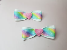 Load image into Gallery viewer, Pastel Rainbow Luxury BDSM Collar and Bows Set Scary Aliens
