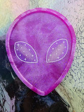 Load image into Gallery viewer, Pink Glitter Alien Jewelry Tray Scary Aliens
