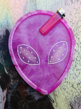 Load image into Gallery viewer, Pink Glitter Alien Jewelry Tray Scary Aliens
