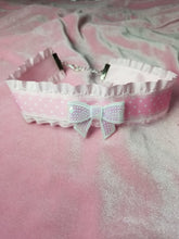 Load image into Gallery viewer, Pink Kawaii Choker (Available With or Without Center Bow) Scary Aliens
