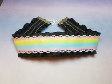 Load image into Gallery viewer, Rainbow Gradient Ribbon Choker (Available With or Without Center Bow) Scary Aliens
