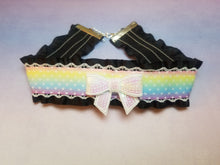 Load image into Gallery viewer, Rainbow Gradient Ribbon Choker (Available With or Without Center Bow) Scary Aliens
