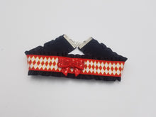 Load image into Gallery viewer, Red Circus Harlequin Ribbon Choker (Available With or Without Center Bow) Scary Aliens
