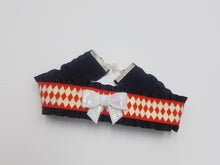 Load image into Gallery viewer, Red Circus Harlequin Ribbon Choker (Available With or Without Center Bow) Scary Aliens
