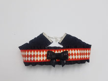 Load image into Gallery viewer, Red Circus Harlequin Ribbon Choker (Available With or Without Center Bow) Scary Aliens
