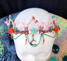 Load image into Gallery viewer, Rose Coral Mermaid Tiara Scary Aliens
