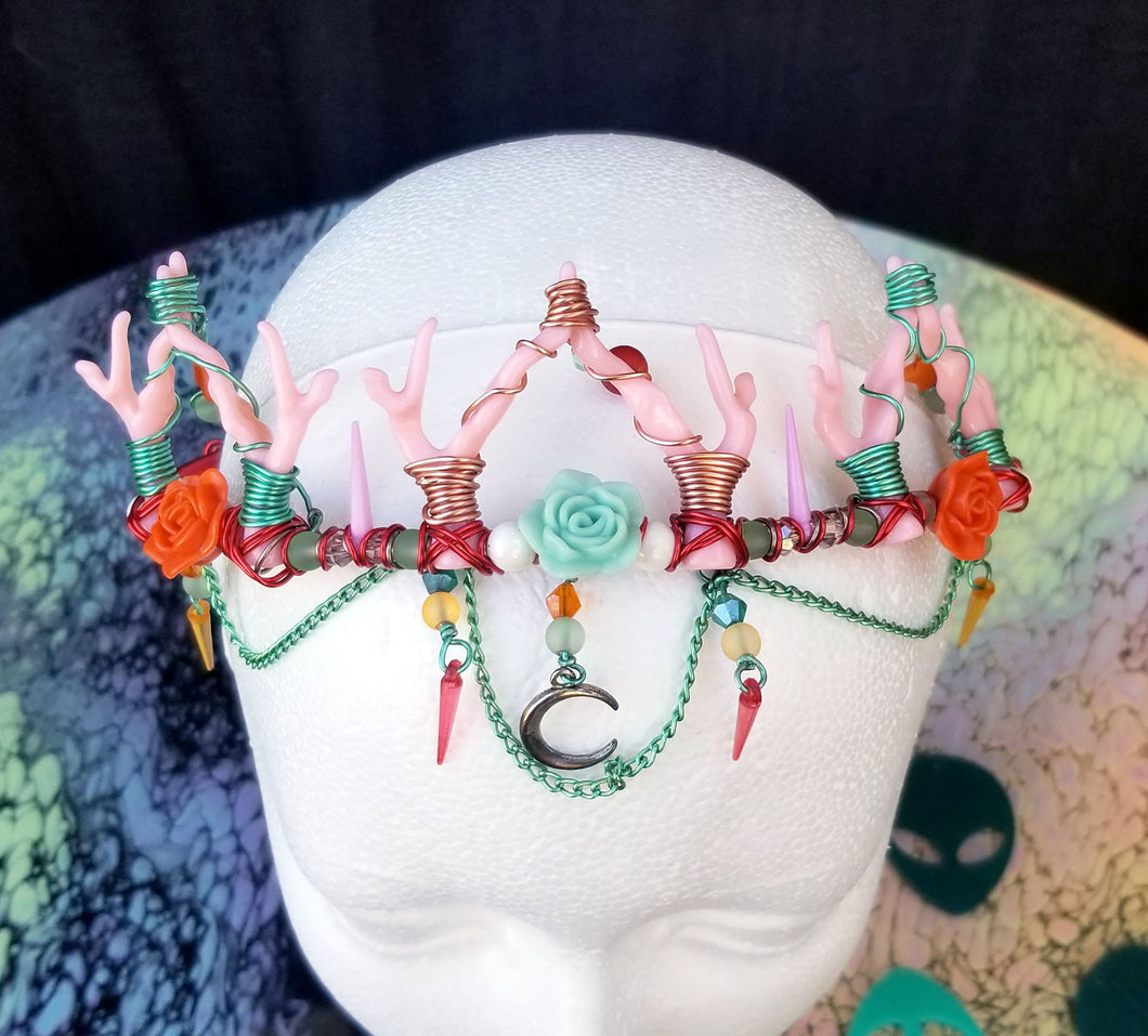 Rose Coral Mermaid Tiara Scary Aliens